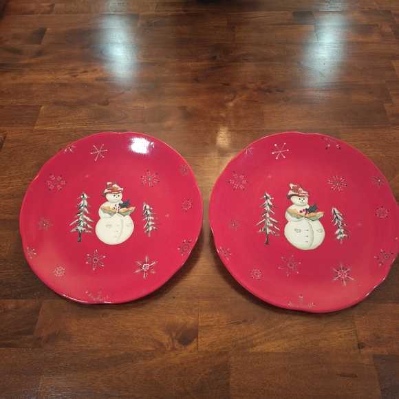 JOLLY Ol' SNOWY PLATE by Tracy Porter Set of 2 ONLY IN THIS SALE - Picture 4 of 9